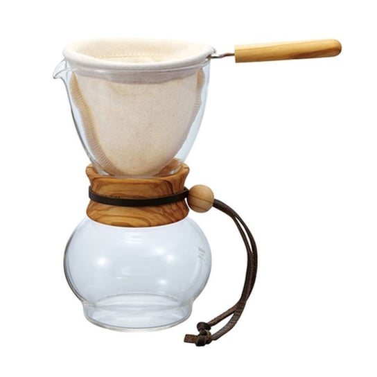 Zaparzacz do kawy HARIO Woodneck Drip Pot Olive Wood 1 Cup, 240 ml, brązowy Hario