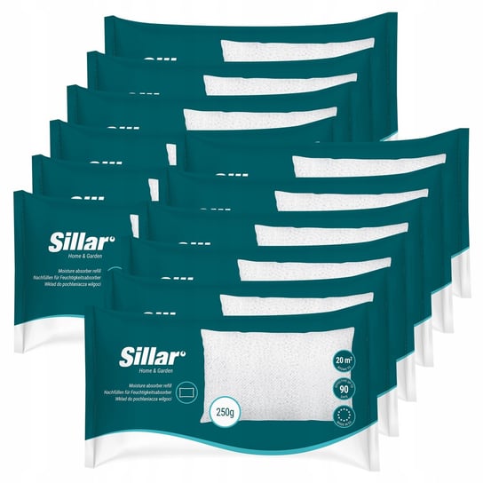 Zapas wkłady Sillar 250g do pochłaniaczy wilgoci - mocne 12 sztuk Sillar