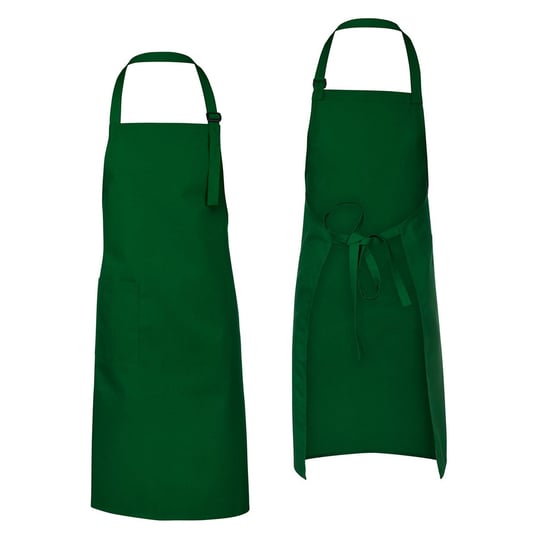 Zapaska kelnerska, fartuch kucharski dł.90cm, z klamrą regulacyjną zielona M&C