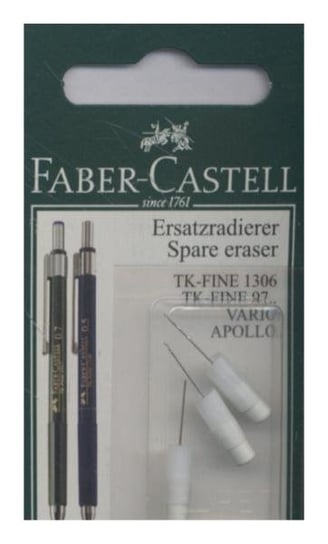 Zapasowe Gumki Do Ołówków, Tk-Fine, 3 sztuki Faber-Castell