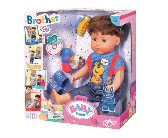 Zapf, lalka interaktywna Baby Born chłopiec braciszek Baby Born