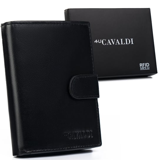 Zapinany portfel męski z ochroną kart RFID Cavaldi Cavaldi