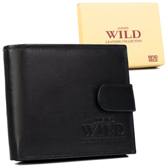 Zapinany portfel męski ze skóry naturalnej Always Wild Always Wild