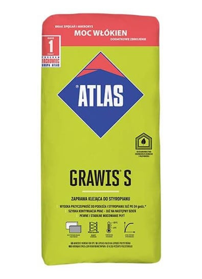 Zaprawa klejąca do styropianu Gravis S 25 kg Atlas Atlas
