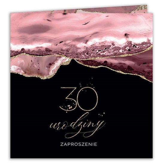 Zaproszenia na 30 urodziny Agat Pink 10szt (+koperty) sklepyKOKA
