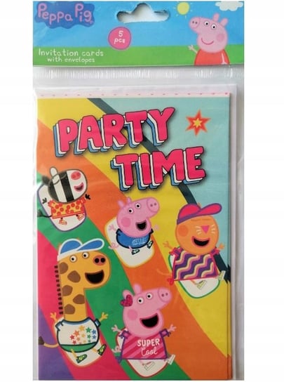 Zaproszenia Na Urodziny Dla Dzieci Peppa Pig 5Szt Inny producent