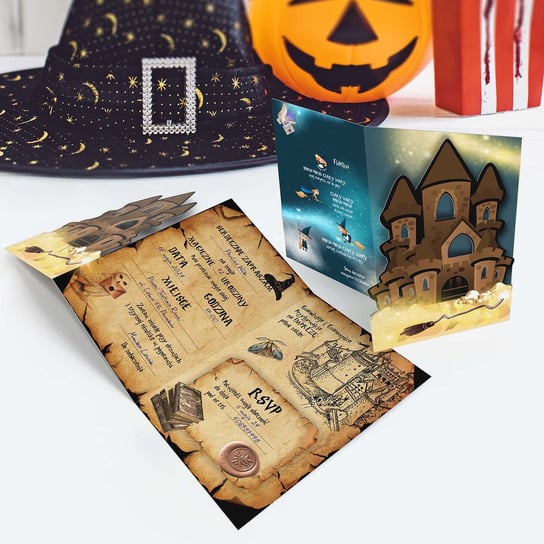 Zaproszenia na urodziny imprezkę. 5 szt. Magiczne zaproszenie Hogwart 64146 Forum Design Cards