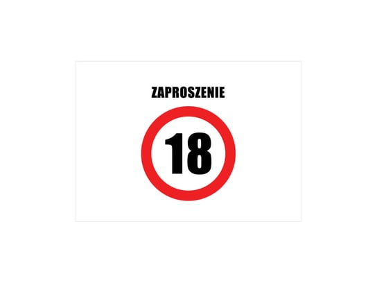Zaproszenia personalizowane Znak Zakazu na urodziny - 8 szt. Congee.pl