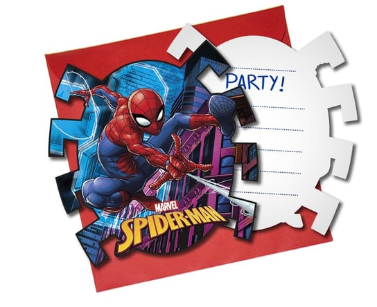 Zaproszenia, Spiderman, 6 sztuk Procos