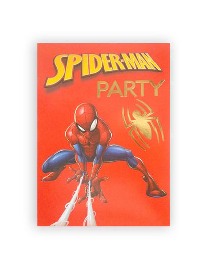 zaproszenia Spiderman- komplet 10 sztuk Marvel