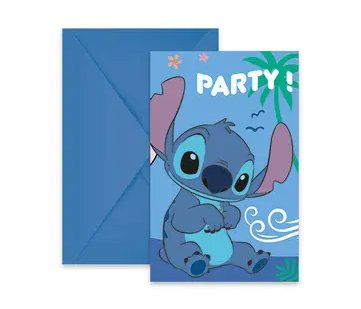 Zaproszenia Stitch & Angel Disney 6 sztuk Procos