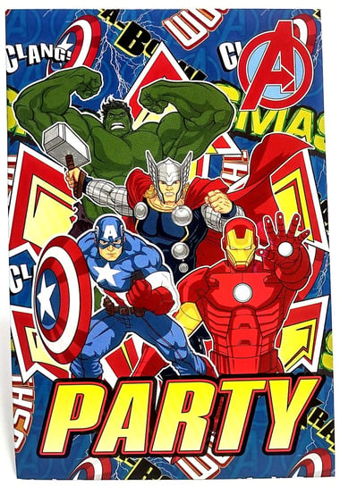 Zaproszenia urodzinowe z kopertami Avengers Party W&O