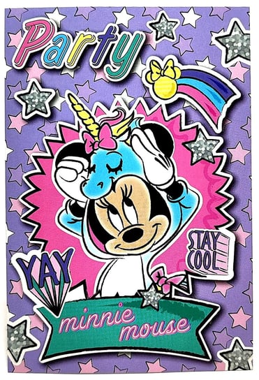 Zaproszenia urodzinowe z kopertami Minnie Mouse W&O
