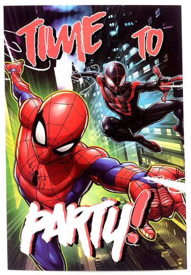 Zaproszenia urodzinowe z kopertami Spider-Man Time W&O