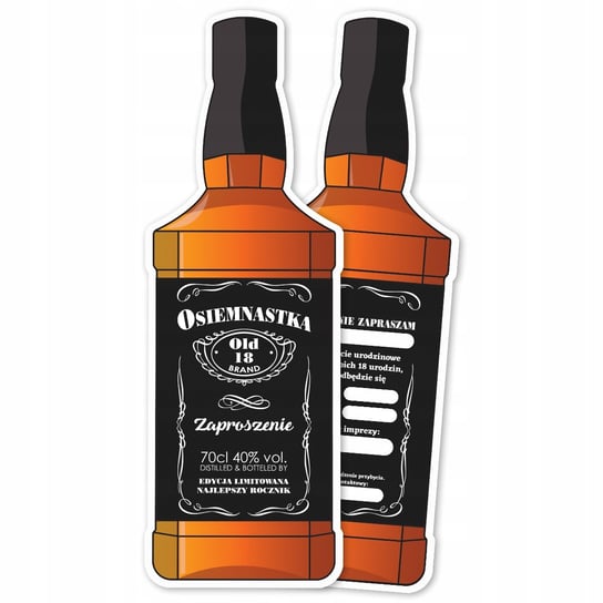 Zaproszenie Na 18 Urodziny Butelka Jack Daniels Z2 Inna marka