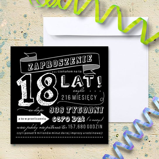 Zaproszenie na 18 urodziny NOWOŚĆ, 62791 Forum Design Cards