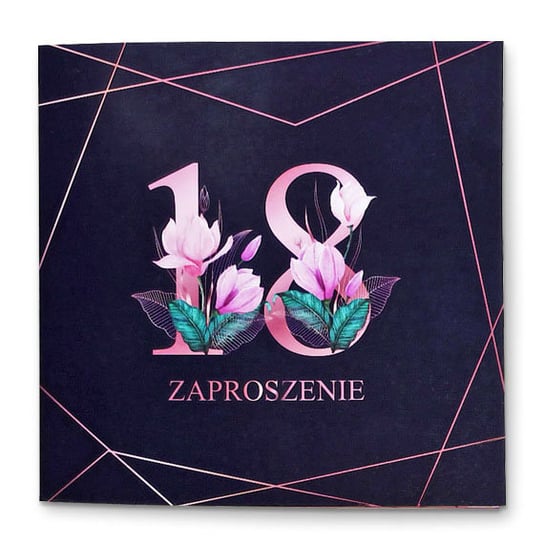 Zaproszenie na 18 urodziny Nowość, modny motyw kwiatowy 63159 Forum Design Cards