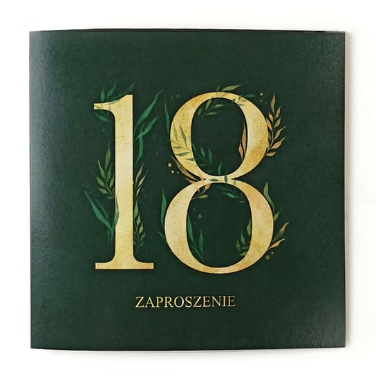 Zaproszenie na 18 urodziny Nowość, wysyłka 24h, zielone listki 63160 Forum Design Cards