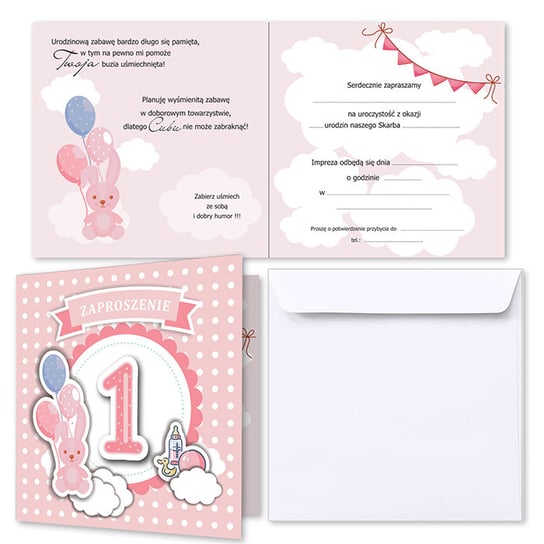 Zaproszenie Na Roczek Dla Dziewczynki 63259 Forum Design Cards