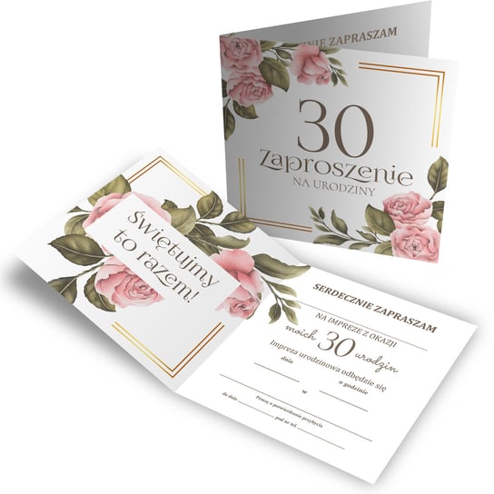 Zaproszenie Na Urodziny 30 Róże Kwiaty Z2 Propaganda