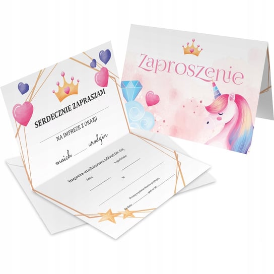Zaproszenie Na Urodziny Jednorożeć Księżniczka Z2 Inna marka