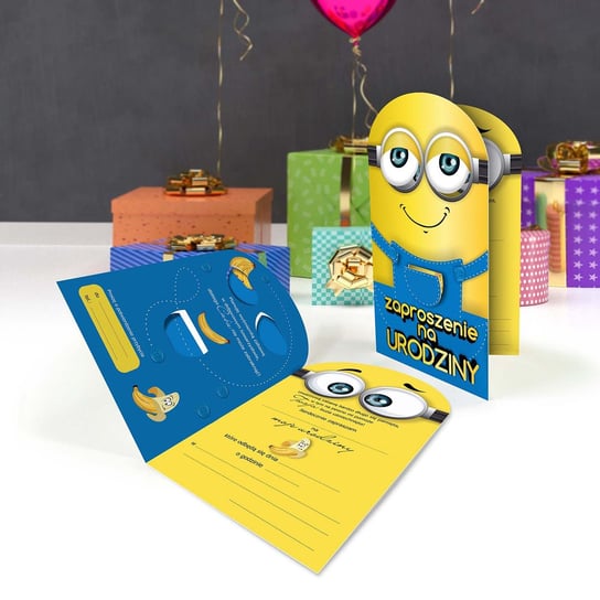 Zaproszenie na urodziny, Minionek otwierane oczka 63333 Forum Design Cards