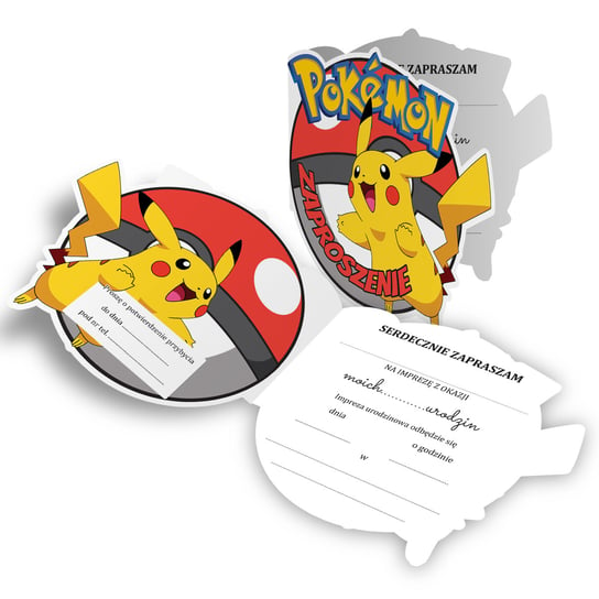 Zaproszenie Na Urodziny Pokemon Pikachu Z2 Inna marka