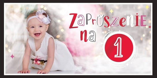 Zaproszenie Roczek dla Dziewczynki zestaw 10 szt. ZAB171 AB Card