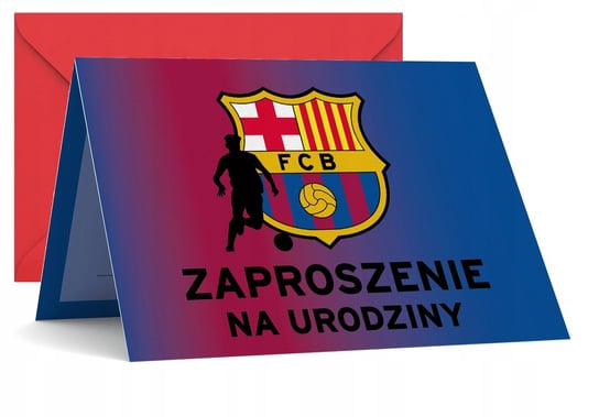 ZAPROSZENIE URODZINOWE FC Barcelona ZAPROSZENIA Dodo