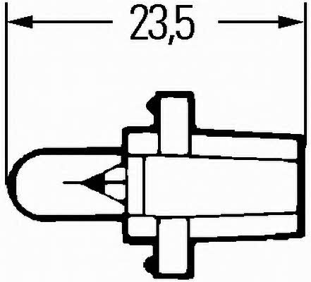 Żarówka BAX 12V 2W Hella 8GA 007 997-001 Hella