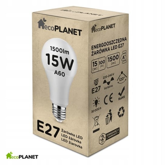 ŻARÓWKA Eco E27 LED 15W Barwa NEUTRALNA Ekonomiczn INECT