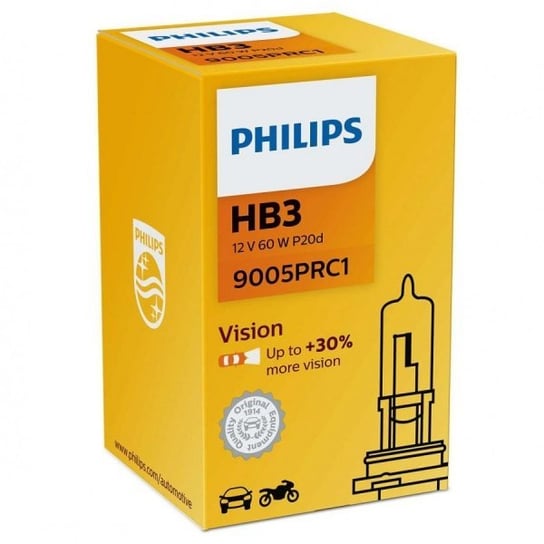 Żarówka halogenowa Philips Vision +30% HB3 12V 60W, 1 szt. Philips