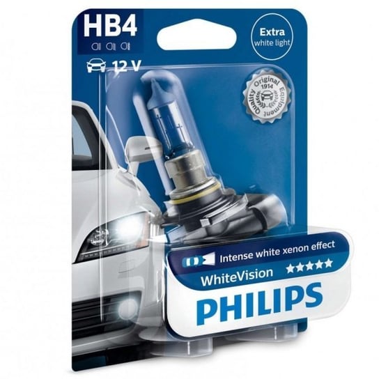 Żarówka halogenowa Philips WhiteVision HB4 12V 55W, 1 szt. Philips