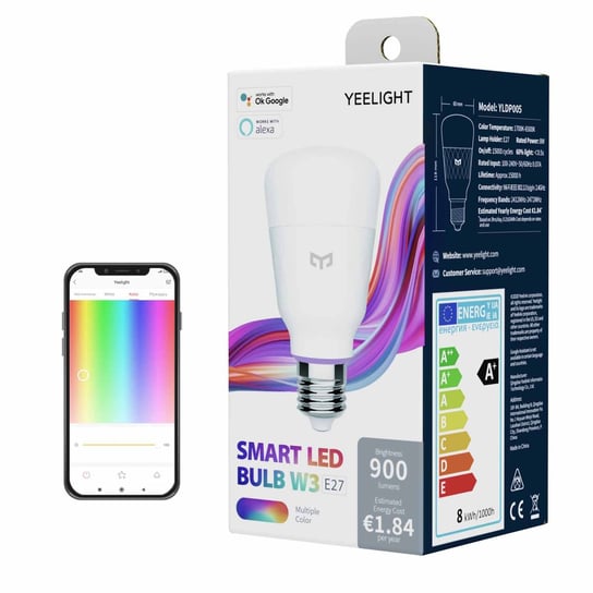 Żarówka inteligentna YEELIGHT Smart W3 (kolor), E27 YEELIGHT