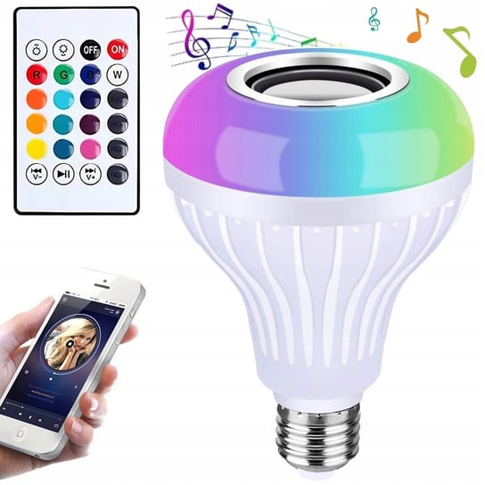 Żarówka Kolorowa Led Rgb Głośnik Bluetooth Pilot VERK GROUP