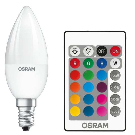 Żarówka LED E14 B35 4,5W = 25W 250lm RGBW 180° OSRAM Star + PILOT Osram