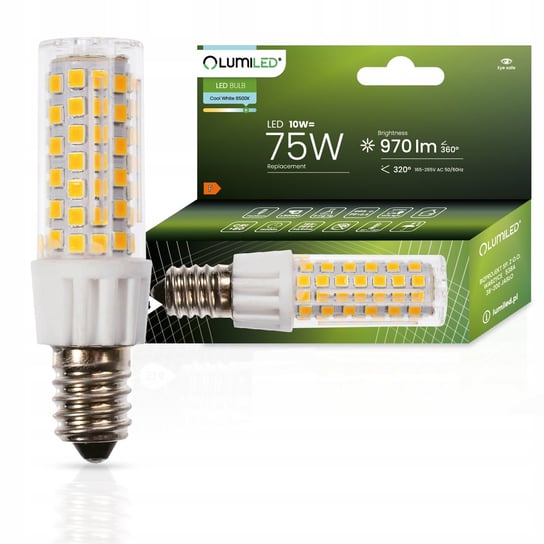 Żarówka LED E14 T25 LODÓWKA 10W 6500K LUMILED Lumiled