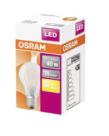 Żarówka LED E27 A60 4W = 40W 2700K 470lm OSRAM Osram