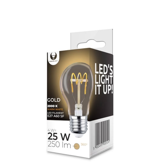 Żarówka LED Filament E27 A60 4W 230V 2000K 250lm SF złota Forever Light Forever Light