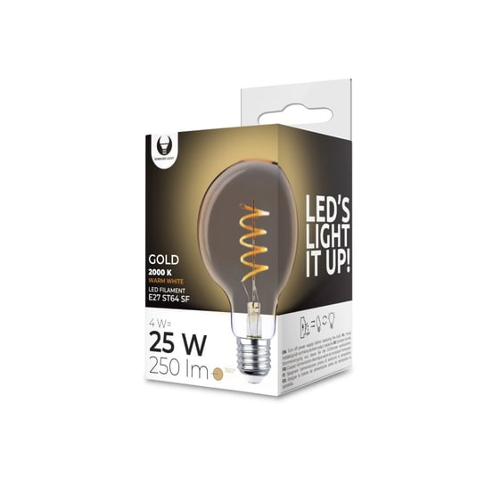 Żarówka LED Filament E27 G95 4W 230V 2000K 250lm SF złota Forever Light Forever Light