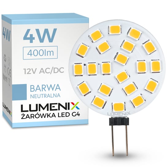 Żarówka Led G4 12V Ac/Dc 4W 400Lm Talerzyk Neutralna Lumenix DLED