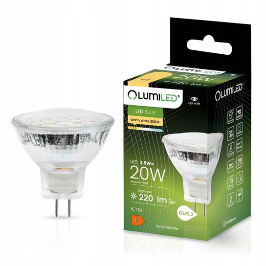 Żarówka LED GU5,3 MR11 2,5W 20W 3000K 12V LUMILED Lumiled