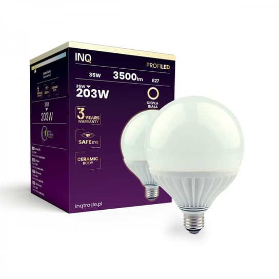 Żarówka LED INQ Deco LDG100WW, E27 35 W, biała ciepła INQ