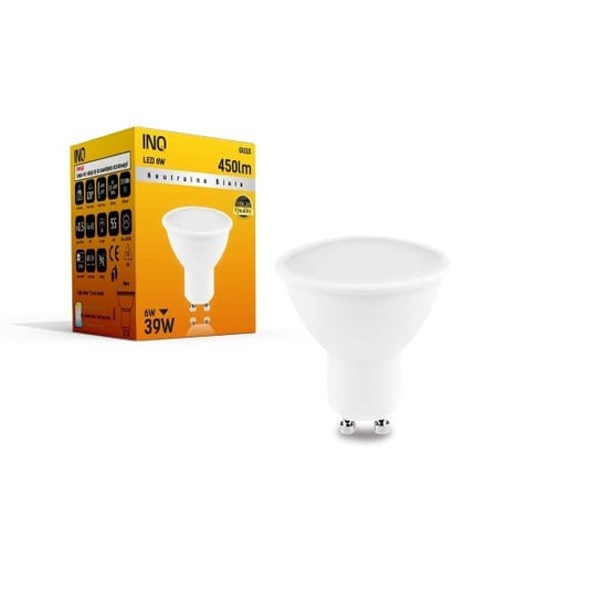 Żarówka LED INQ, GU10, 6 W, barwa biała neutralna INQ