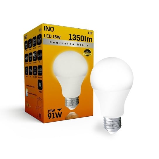 Żarówka LED INQ LA054NW, E27, 15 W, biała neutralna INQ
