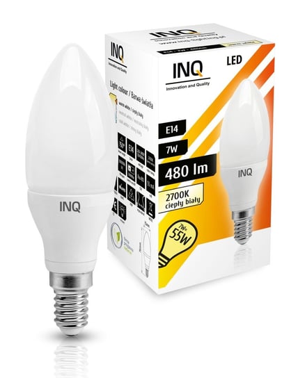 Żarówka LED INQ Świeca LB16WW, E14, 7 W INQ