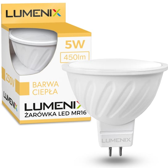 Żarówka LED MR16 230V 450lm 5W CIEPŁA DLED