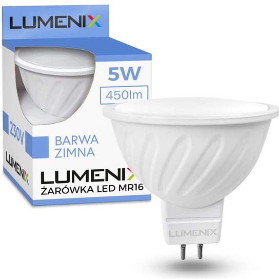 Żarówka LED MR16 230V SMD 2835 5W 50W 450LM ZIMNA DLed