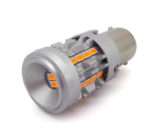 żarówka LED P21W, BA15S 12-24V bez błędu pomarańczowa motoLEDy