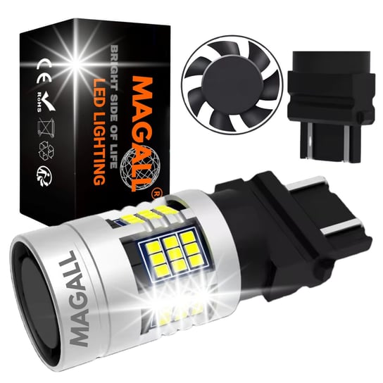 ŻARÓWKA LED P27/7W 3157 MAGALL FAN-CAN BIAŁE CANBUS DRL POSTOJOWE 12V Inna marka